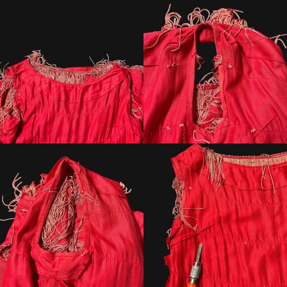 50s 60s vintage fringe mini dress shift flapper party great gatsby roaring 20s. - Picture 11 of 12